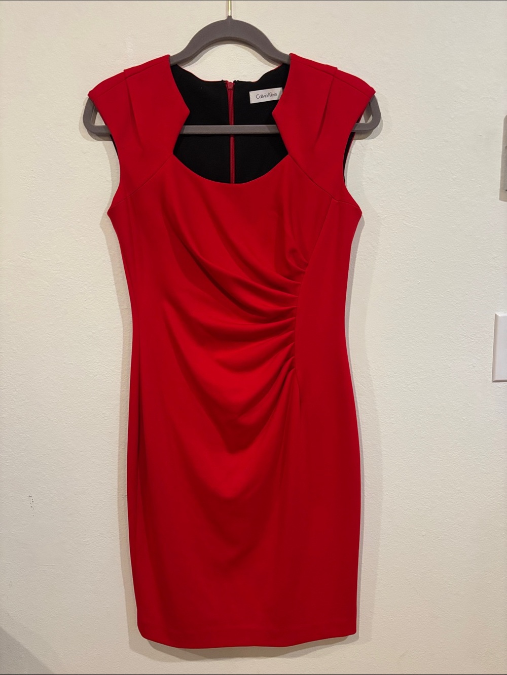 Calvin Klein Red Dress. Size 4